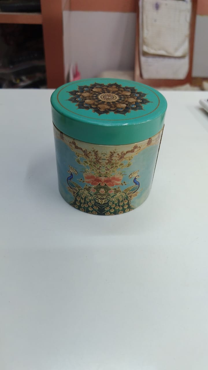 Peacock Blossom Tin Box