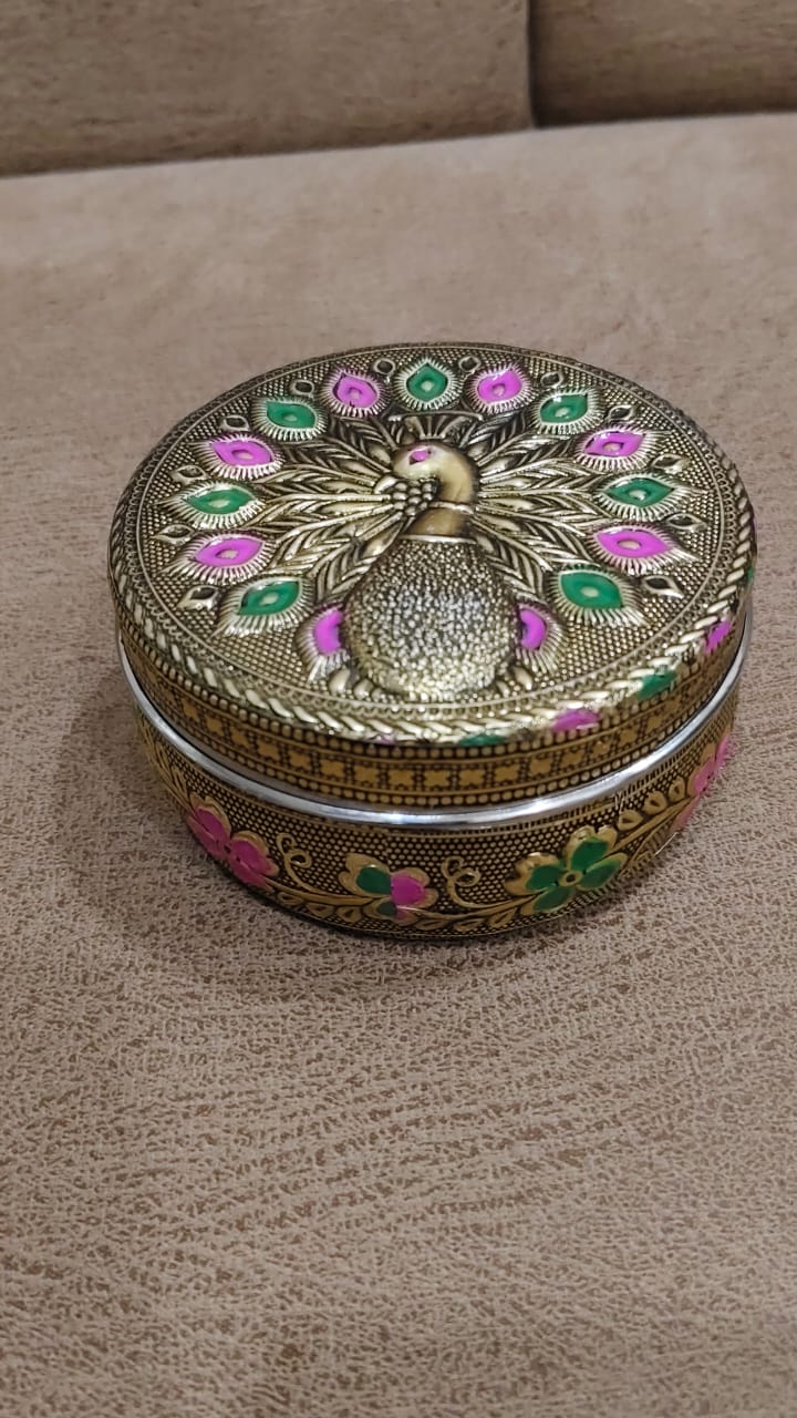 Peacock Enamel Dibbi Gold