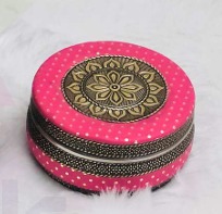 Pink Polka Enamel Box